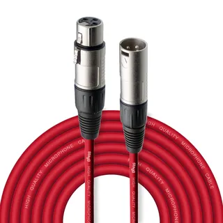 Stagg 6 m hochwertigen XLR-auf XLR-Stecker Mikrofon Kabel rot, 6m