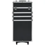 vidaXL Kosmetikkoffer Schminkkoffer Aluminium schwarz