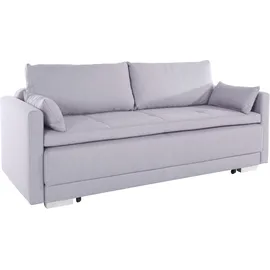OTTO home Schlafcouch Mikrofaser 2,5-Sitzer Grau/Silber