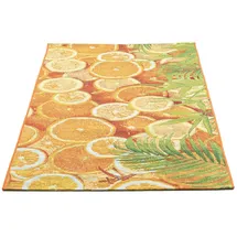 Sansibar Teppich »Rantum Beach 001« rechteckig 5 mm Höhe Flachgewebe, modernes Sommer Design, In- und Outdoor geeignet Sansibar orange B : 190 x 290 cm 1 Stk.
