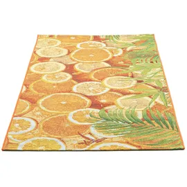Sansibar Teppich »Rantum Beach 001« rechteckig 5 mm Höhe Flachgewebe, modernes Sommer Design, In- und Outdoor geeignet Sansibar orange B : 190 x 290 cm 1 Stk.