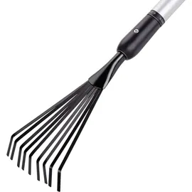 Black & Decker Black+Decker Teleskopische Gartenharke - 78-111 cm - Aluminiumstiel und Karbonstahlkopf - Rostfrei