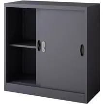 [en.casa] Rieti Aktenschrank 90 x 40 x 90 cm Dunkelgrau