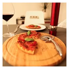 Relaxdays Pizzaschneider Profi Ø 7 cm Edelstahl Silber