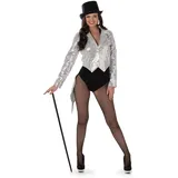 Frack-Weste 20er-Jahre Kostüm-Zubehör für Damen Silber - Grau, Silber