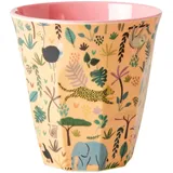 Rice Mittelgroßer Melamin Kinderbecher Fun Fair 250 ml Ø 9 cm, Höhe 9 cm, Pink/Rosa