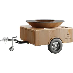 OFYR Trailer mit XL Feuerschale Corten