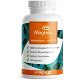 ProFuel Magnesium Threonate Kapseln 120x - optimal hochdosiert mit 2000 mg Magtein® Magnesium L-Threonat pro Tag - ideal zur Magnesiumversorgung des Gehirns - laborgeprüft mit Zertifikat - Vorrat für 30 Tage