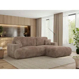 MKS Ecksofa OVO Cord 4-Sitzer Braun