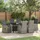 vidaXL Garten Essgruppe 7-tlg. Grau
