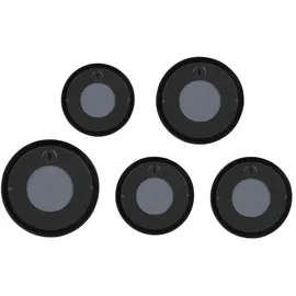 Möbel Kraft Spiegel 5er Set ¦ schwarz ¦ Glas,Aluminium,Kunststoff Ø: 25.0