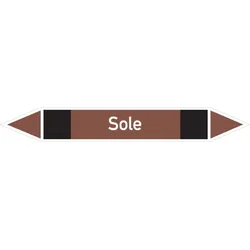 Rohrleitungskennzeichen Sole - 270x37 mm Folie selbstklebend