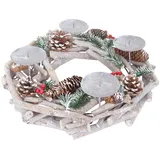 MCW Adventskranz Rund Holz Ø 35cm ohne Kerzen