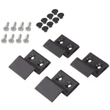 WINDHAGER Einhängewinkel Set, Fliegengitter Montage, Fensterbefestigung, robust, 4 Stück, Anthrazit