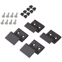 WINDHAGER Einhängewinkel Set, Fliegengitter Montage, Fensterbefestigung, robust, 4 Stück, Anthrazit