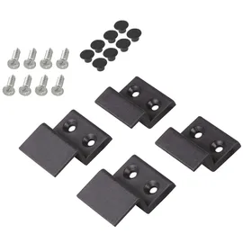 WINDHAGER Einhängewinkel Set, Fliegengitter Montage, Fensterbefestigung, robust, 4 Stück, Anthrazit