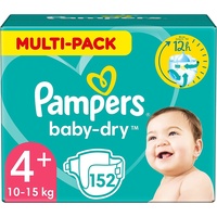 Pampers Windeln Größe 4+ (10-15kg) Baby-Dry, Maxi Plus, Alte Version