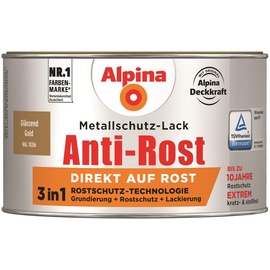 Alpina Anti-Rost Metallschutz-Lack 300 ml glänzend gold