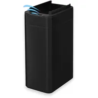FLINQ 60L Sensor Mülleimer aus Edelstahl – Automatischer Küchenmülleimer mit Bewegungs"sensor – Großer Abfalleimer für Küche – Soft-Close Deckel – Schwarz