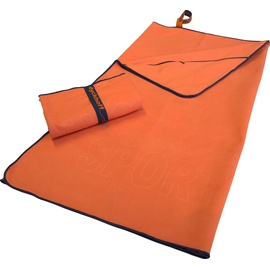 DYCKHOFF Mikrofaser Handtuch mit Reißverschluss orange 60,0 x 120 cm
