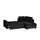 bobb Eckcouch Webstoff 2-Sitzer Schwarz