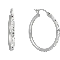Paar Creolen »Swarovski-Elements«, 17887342-0 Weißgold 585