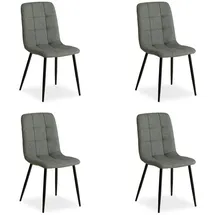 Homestyle4u Esszimmerstuhl Polyester Grau 4er Set