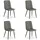 Homestyle4u Esszimmerstuhl Polyester Grau 4er Set