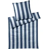 Elegante Bettwäsche Night Stripe blau