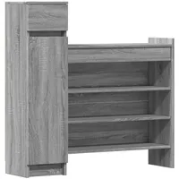 VidaXL Schuhschrank Grau Sonoma 100,5x28x100 cm Holzwerkstoff