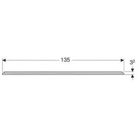 Geberit Option Plus 135x70cm, Alu elox., dir./ind. Beleucht.