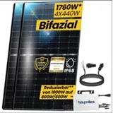 Stegpearl Solaranlage 1760W/1600W Balkonkraftwerk mit Speicher und Ohne Speicher Komplettset, 1760,00 W, (DEYE 1600W WLAN Wechselrichter drosselbar von 1600W auf 800W/600W und 5m Kabel, Komplettset) schwarz