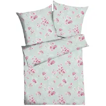 KAEPPEL Delicate Blumen Mint 135 x 200 cm + 80 x 80 cm