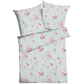 KAEPPEL Delicate Blumen Mint 135 x 200 cm + 80 x 80 cm