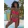 VENICE BEACH Bügel-Bandeau-Bikini Damen orange-pink bedruckt Gr.38 Cup D