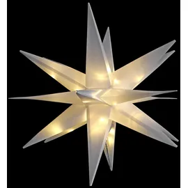 Mojawo 3D LED Stern mit Erdspieß Weihnachtsstern IP44 Weiß DIA 57cm H115cm
