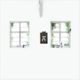 vtwonen Fototapete Fenster, 3D-Optik, (1 St), Weiß - 300x300cm