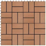 vidaXL Terrassenfliesen 11 Stück WPC 30 x 30 cm 1 qm Braun