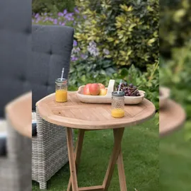 Mr. Deko Sutton Klapptisch Ø 70 x 75 cm Braun