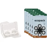 30x Ecopack Hörgerätebatterien Typ 312 – Mercury Free, Zinc Air PR41 (ZL3) – Langlebige & Hörgeräte Batterie – Kompatibel mit Oticon, Siemens, Phonak