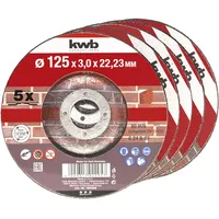 KWB 792295 Trennscheibe gerade 125 mm 5 St. Stein