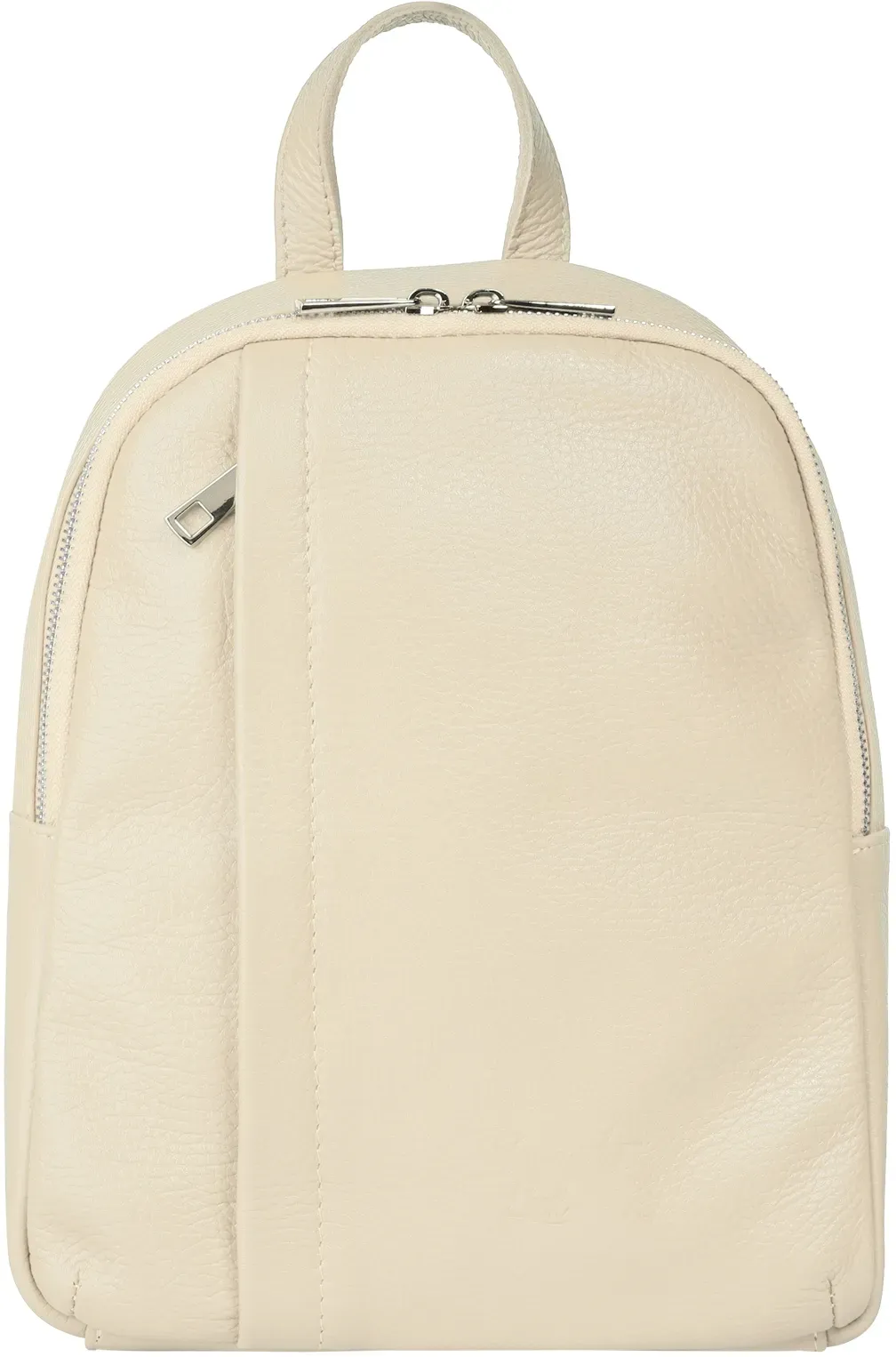 Cityrucksack SAMANTHA LOOK, Damen, Gr. B/H/T: 29cm x 9cm, onesize, beige, Leder, Rindsleder, Rucksäcke Cityrucksack, Echt Leder, Made in Italy