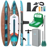 ZLX Stand Up Paddling Board 350x83cm, anfängerfreundliches SUP Board mit Abnehmbarer Mittelfinne für Stabilität oder Geschwindigkeit, Touren Stand Up Paddle für alle Könnerstufen, 200kg Tragkraft