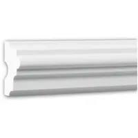 PROFHOME DECOR Stuckleiste 2 m Weiß 200 x 2,5 x 5,1 cm