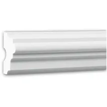 PROFHOME DECOR Stuckleiste 2 m Weiß 200 x 2,5 x 5,1 cm