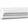 PROFHOME DECOR Stuckleiste 2 m Weiß 200 x 2,5 x 5,1 cm