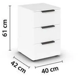 Rauch Nachtschrank Flipp 40 x 61 x 42 cm Grau/Weiß