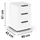 Rauch Nachtschrank Flipp 40 x 61 x 42 cm Grau/Weiß