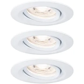 Paulmann Nova mini Coin Weiß matt schwenkbar 3er set