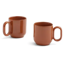 HAY - Barro Becher mit Henkel, terrakotta (2er-Set)
